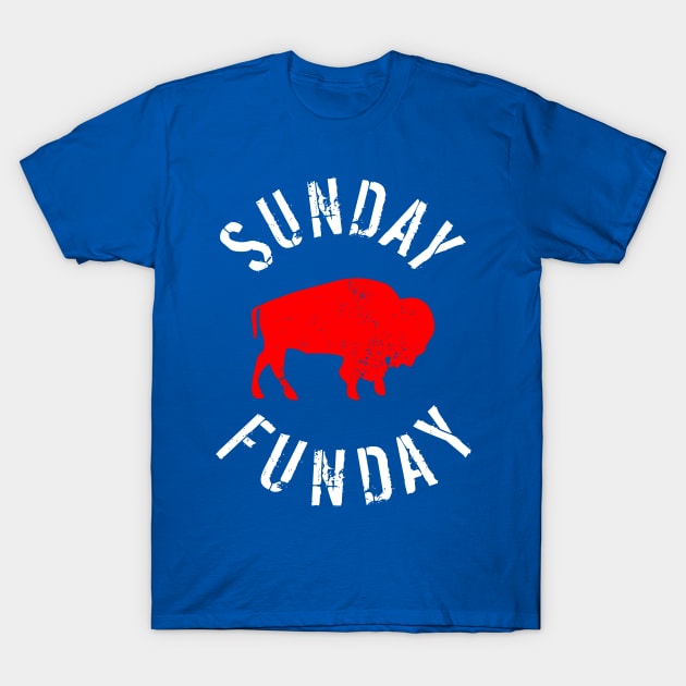 Buffalo Football Sunday Funday T-Shirt by LaurenElin